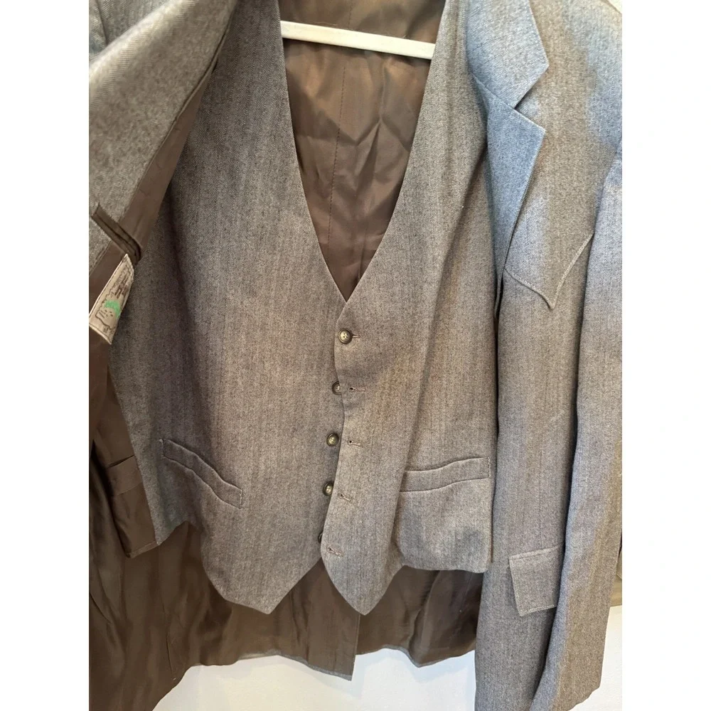 Mens H Bar c Ranchwear suit, coat and vest, measurements In Pics Wedding‎ Formal
